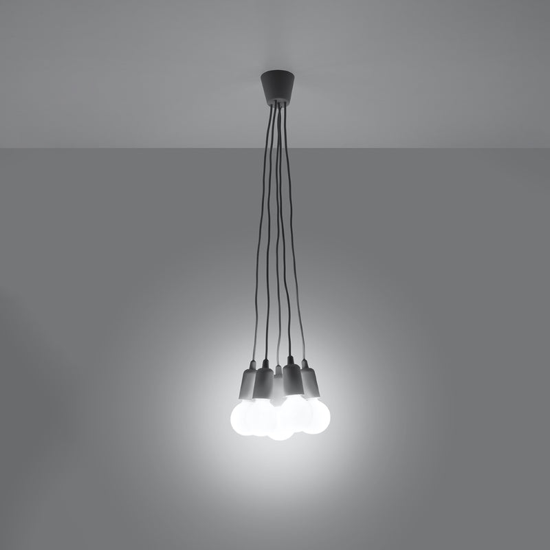 Sollux Lighting Diego 5L suspension PVC E27