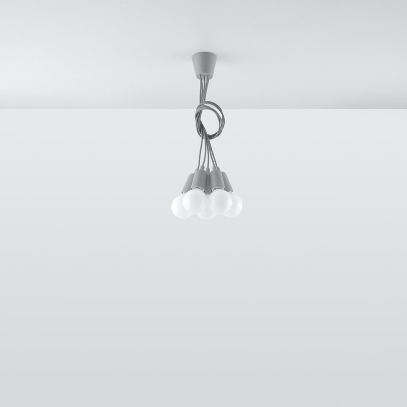 Sollux Lighting Diego 5L hanglamp PVC E27