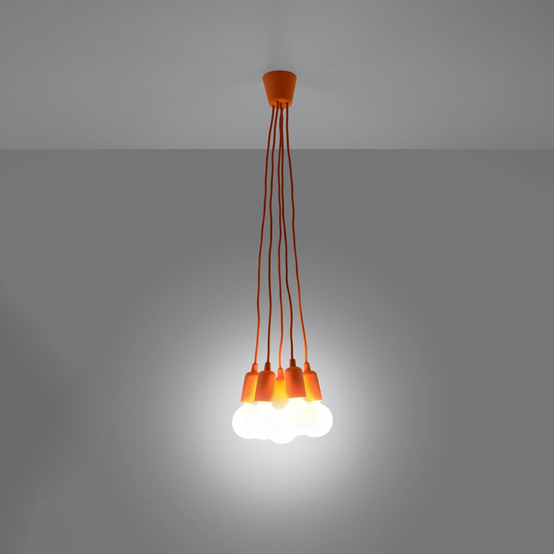 Sollux Lighting Diego 5L pendant lamp PVC E27