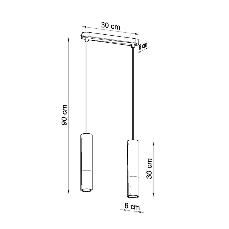 Sollux Lighting Pablo 2L spots suspendus acier GU10