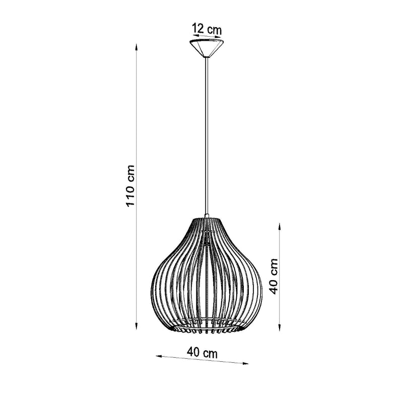 Sollux Lighting Aprilla 1L Lámpara colgante madera E27