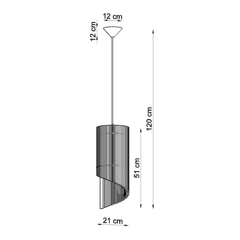 Sollux Lighting Alexia 1L lampe suspendue bois E27