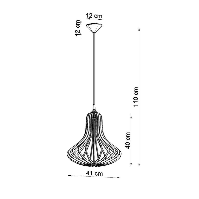 Sollux Lighting Elza 1L Lámpara colgante madera E27