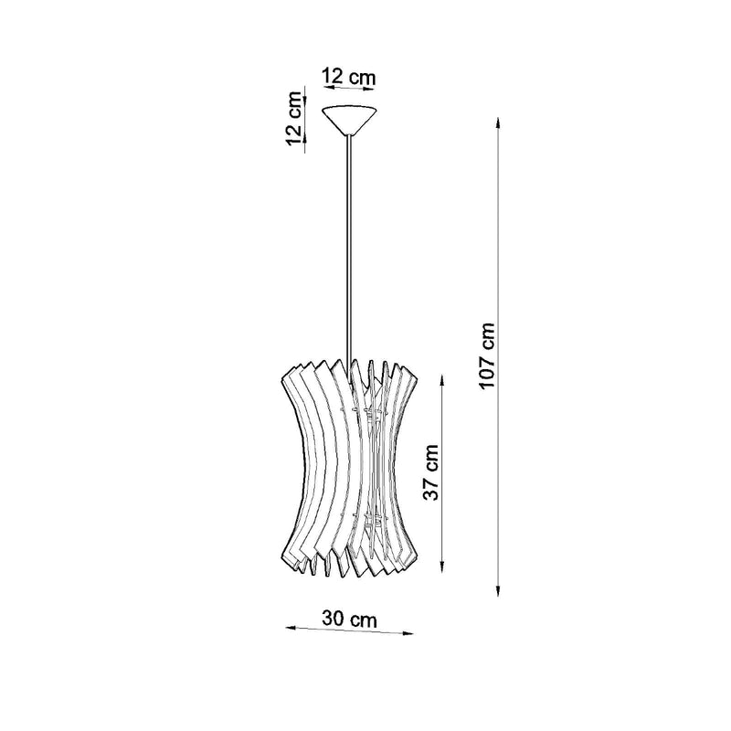 Sollux Lighting Oriana 1L pandantlamp hout E27