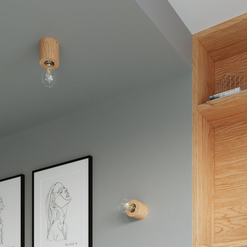 Sollux Lighting Salgado 1L lampada da soffitto legno E27