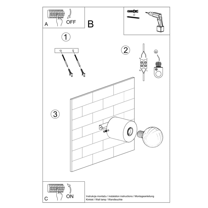 Sollux Lighting Salgado 1L applique murale bois E27