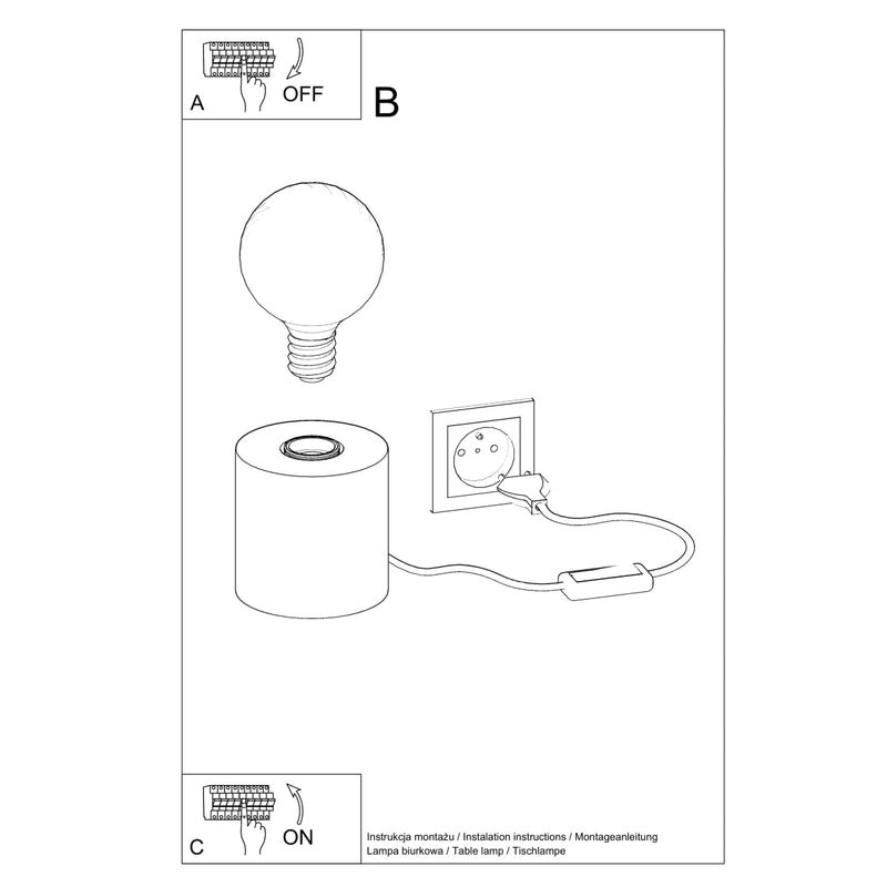 Sollux Lighting Salgado 1L pöytävalaisin puinen E27