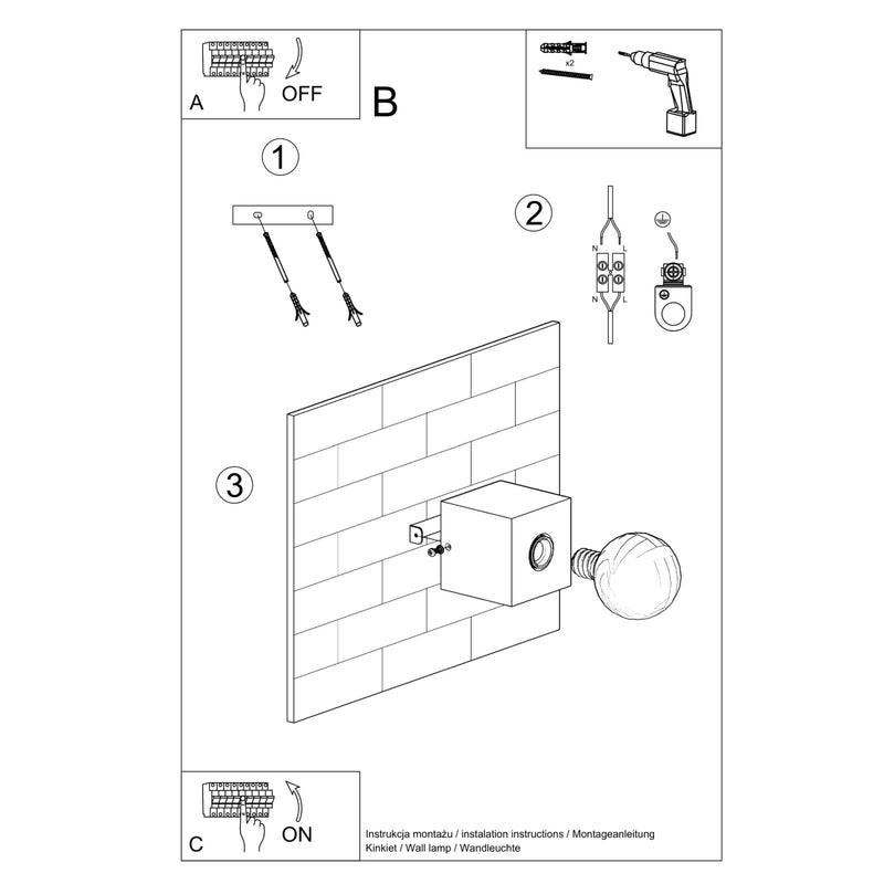 Sollux Lighting Ariz 1L wall sconce lamp wood E27