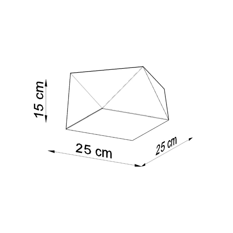 Sollux Lighting Hexa 1L flush mount ceiling lamp PVC E27, W 25-45cm