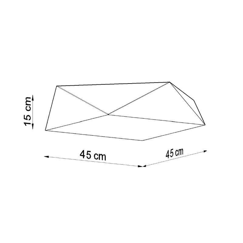 Sollux Lighting Hexa 1L plafondinbouwlamp PVC E27, B 25-45cm