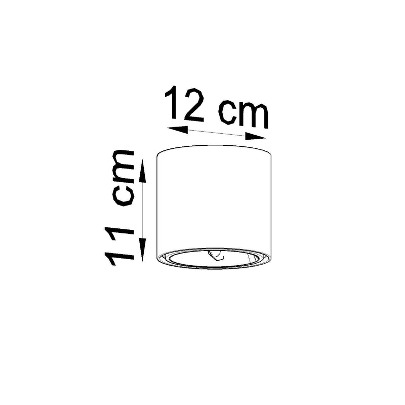 Sollux Lighting Tiube 1L faretto da soffitto in alluminio GU10/ES111