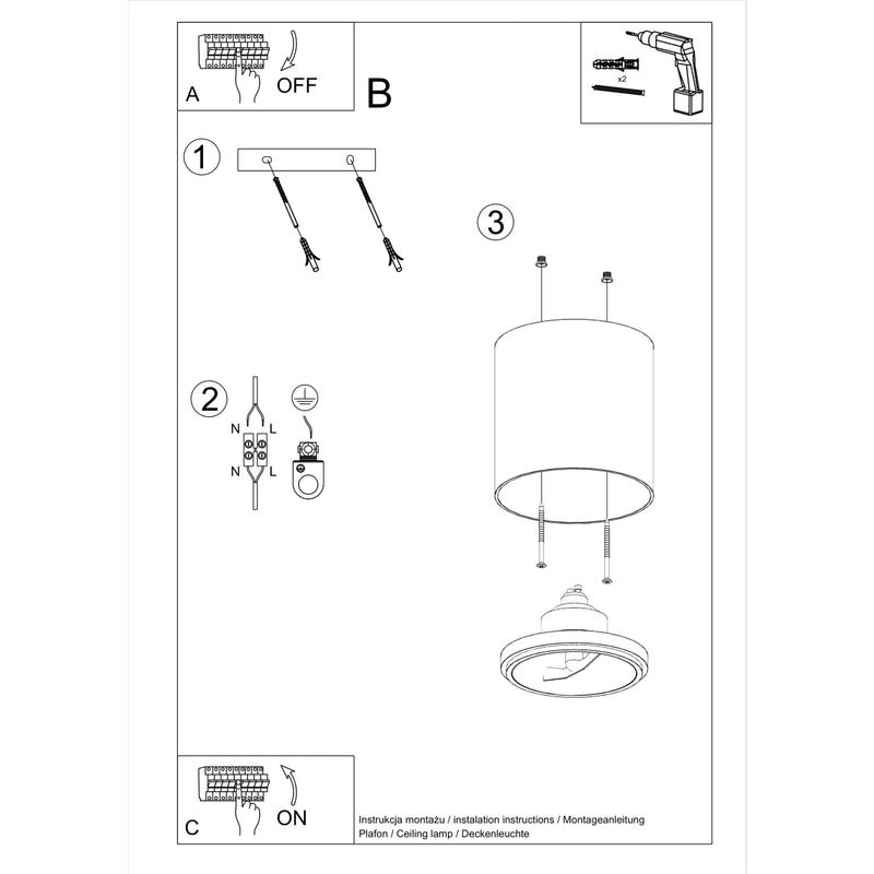 Sollux Lighting Tiube Foco de techo 1L aluminio GU10/ES111