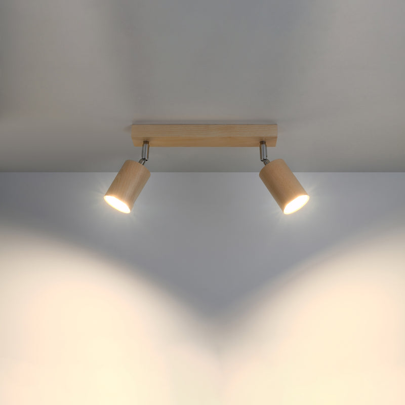 Sollux Lighting Berg Foco de techo 2L madera GU10