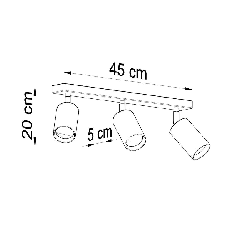 Sollux Lighting Berg 3L ceiling spotlights wood GU10