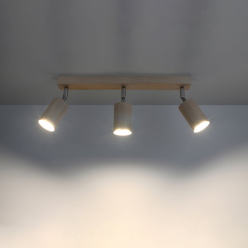 Sollux Lighting Faretti da soffitto Berg 3L legno GU10