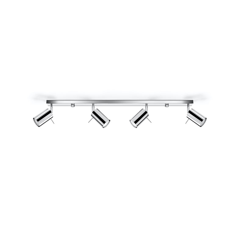 Sollux Lighting Ring 4L Monorail-Beleuchtungslampe Stahl GU10, B 80cm