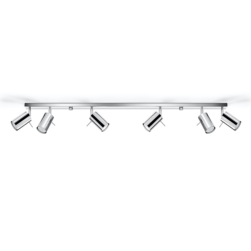 Sollux Lighting Ring 6L Monorail-Beleuchtungslampe Stahl GU10, B 118 cm