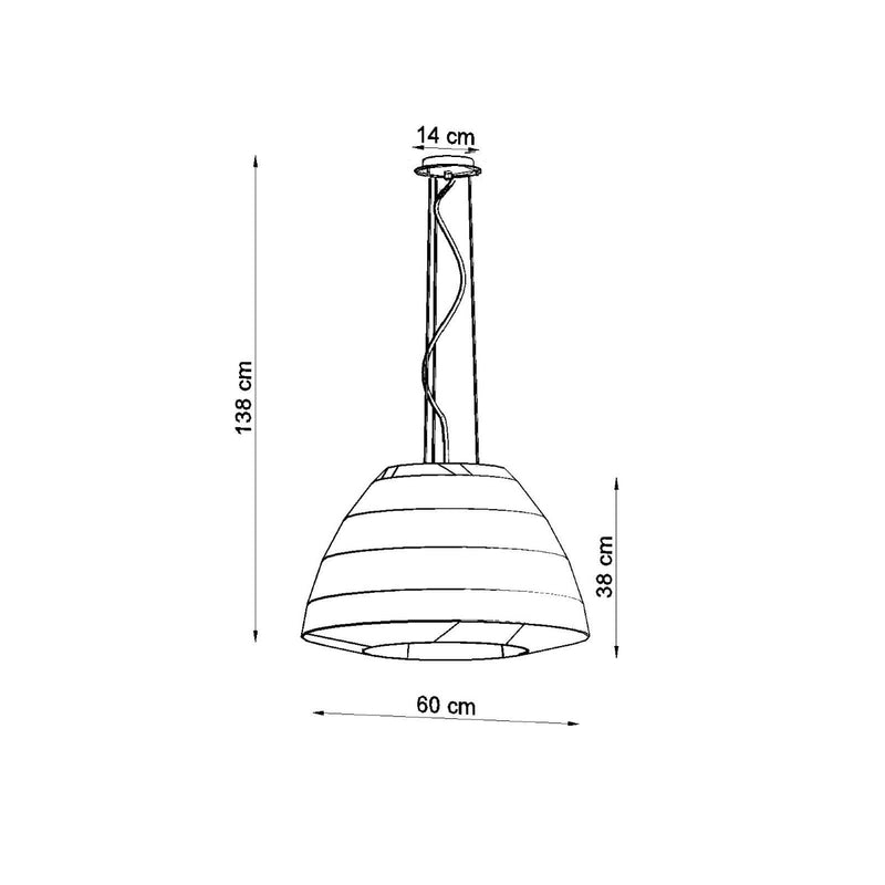 Sollux Lighting Bella Lámpara colgante 3L tela E27