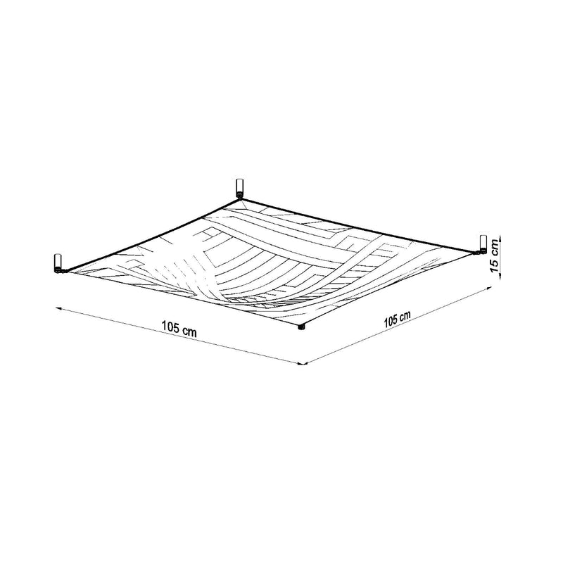 Sollux Lighting Luna 4L Unterputzleuchte aus Stoff G13, B 105–140 cm