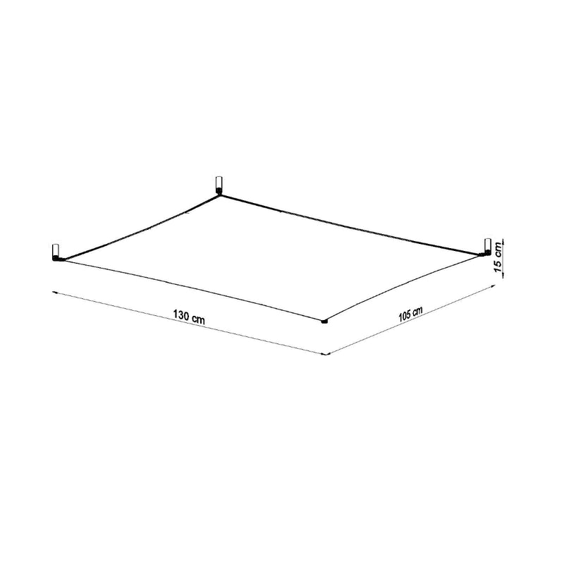 Sollux Lighting Luna 4L Unterputzleuchte aus Stoff G13, B 105–140 cm