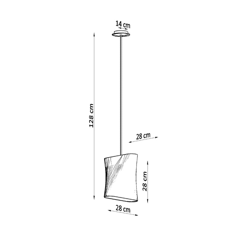 Sollux Lighting Blum 1L pendant lamp fabric E27