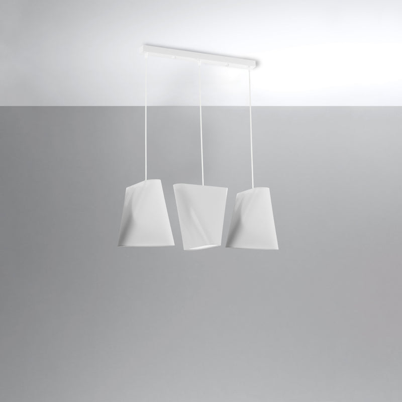 Sollux Lighting Blum 3L lampada a sospensione lineare da soffitto in tessuto E27