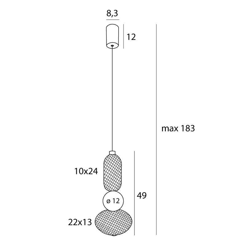 Maxlight Bora A 1L pendant lamp LED, D 22cm