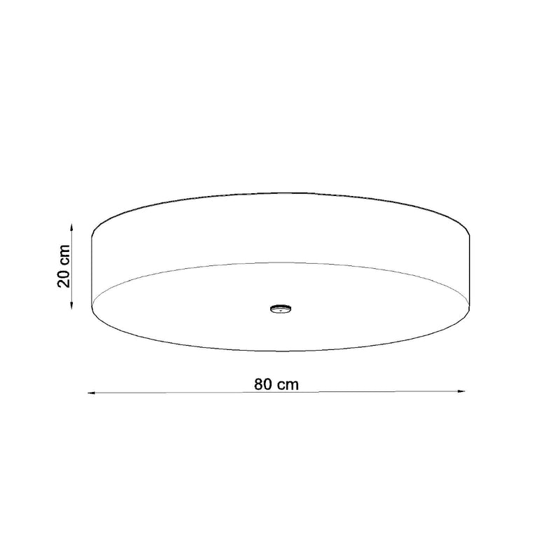 Sollux Lighting Skala 5L nedsænket loftlampe stof E27 B 16-20cm