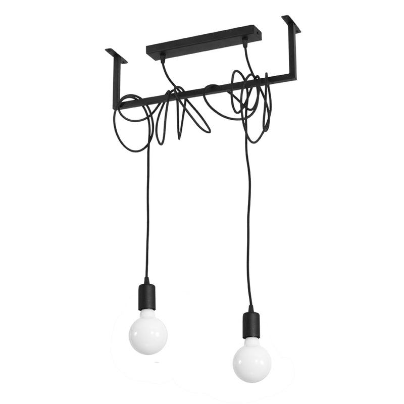 Sollux Lighting Salamanca 2L pendant lamp steel E27