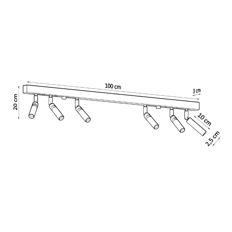 Sollux Lighting Eyetech 6L Focos de techo acero G9