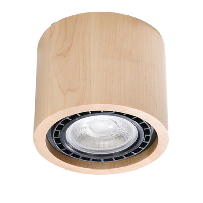 Sollux Lighting Basic 1L ceiling spotlight wood GU10