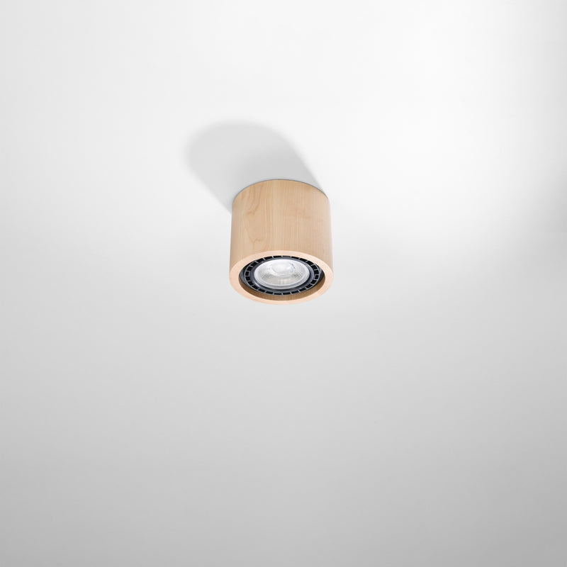 Sollux Lighting Basic 1L ceiling spotlight wood GU10