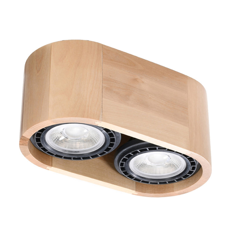 Sollux Lighting Basic 2L ceiling spotlight wood GU10/ES111