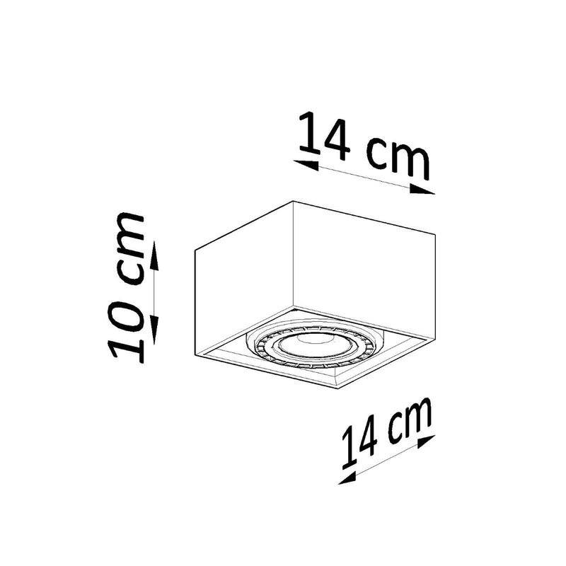 Sollux Lighting Quatro Foco de techo 1L madera GU10