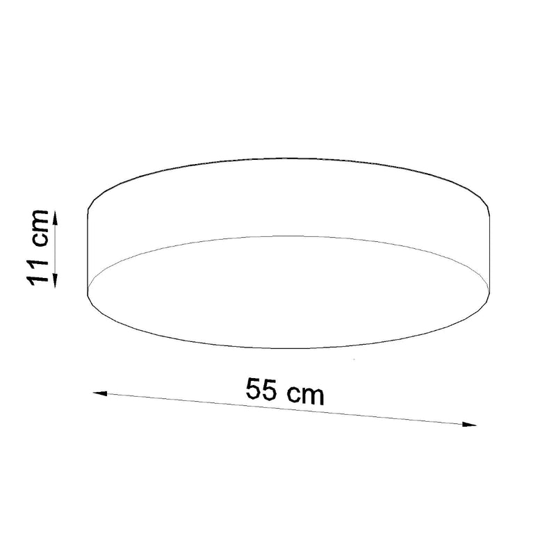 Sollux Lighting Arena 2L plafonnier encastrable PVC E27, D 35-55cm