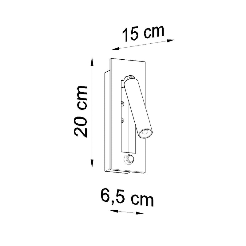 Sollux Lighting Enif 1L accent væglampe stål G9