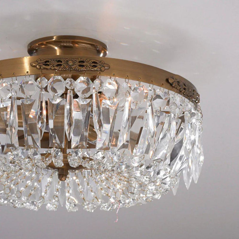 Markslojd Stromsholm 3L ceiling lamp crystal, brass