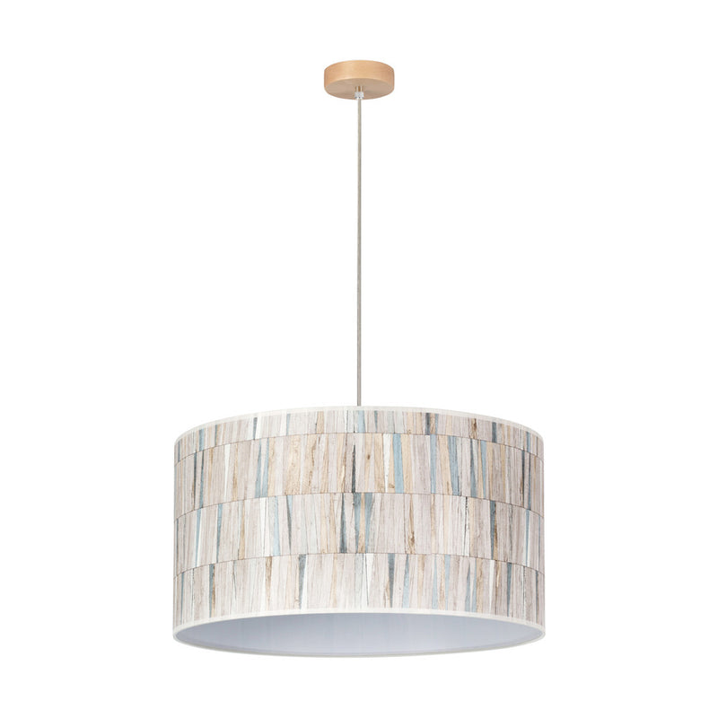 Luna Hanging Lamp 1xE27 Max.60W Birch/Transparent/Multicolor