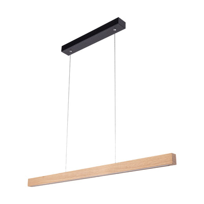 Smal Pendant Lamp 1xLED 24V, 1000lm, 13W, 2700-6500K Black/Oiled Oak/Black Profile,/CCT/Touch dimmer