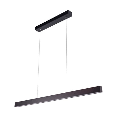 Smal Pendant Lamp 1xLED 24V, 2000lm, 25W, 2700-6500K Black/Oak/Black Profile, CCT Touch Dimmer