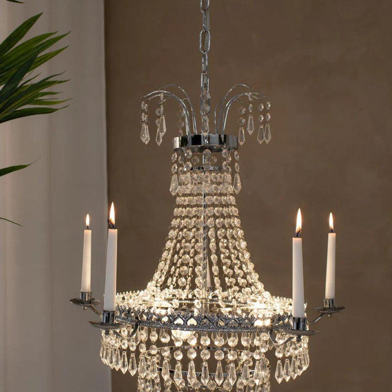 Markslöjd Marielund Crown 3L chandelier crystal