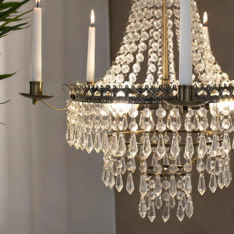 Markslöjd Marielund Crown 3L chandelier crystal