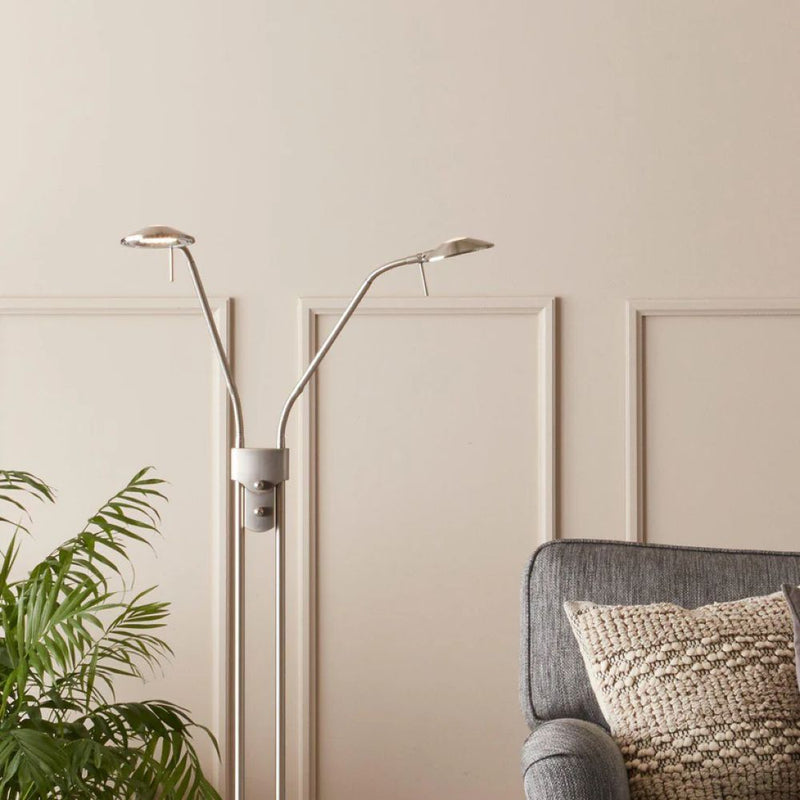 Markslöjd Hudson 2L floor lamp steel