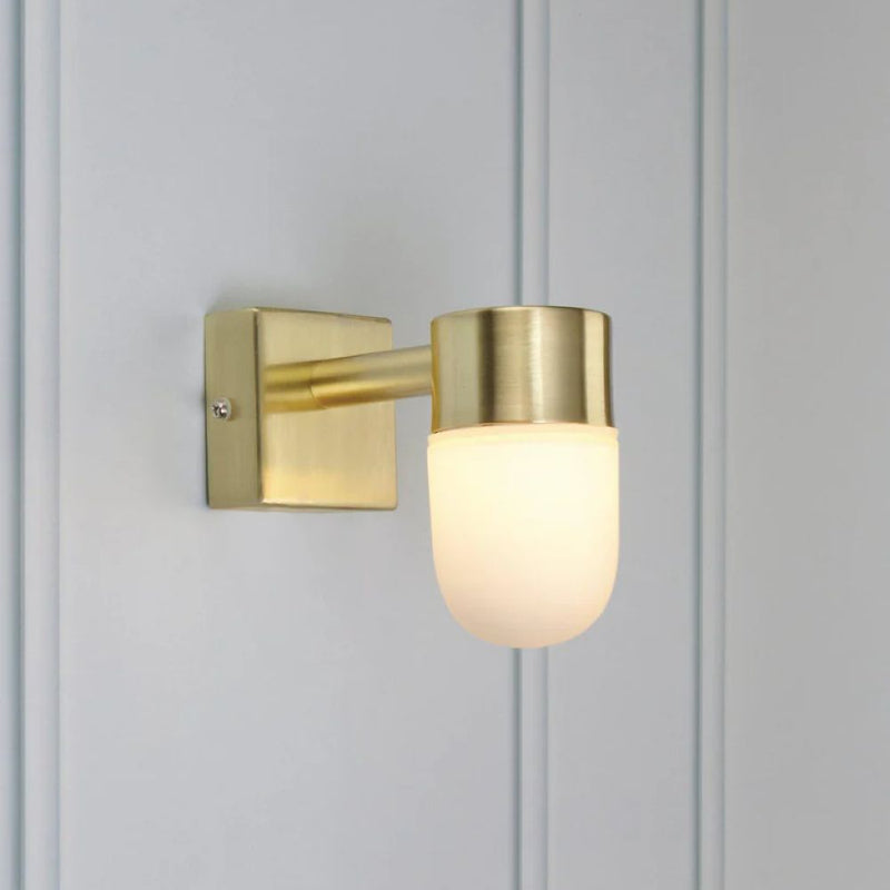 Markslojd Menton 1L bathroom wall sconce lamp brass