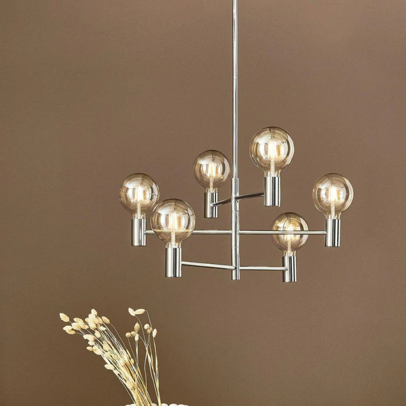 Markslöjd Capital 6l chandelier black, E27