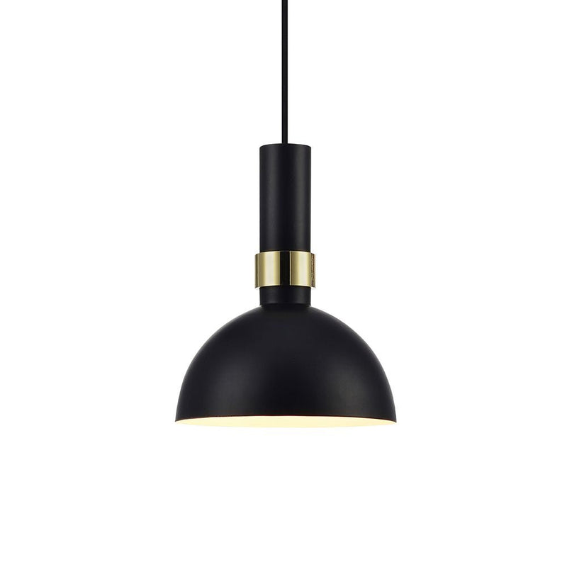 LARRY Pendant 1L Black/Brushed Brass