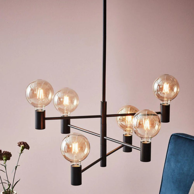 Markslöjd Capital 6l chandelier black, E27