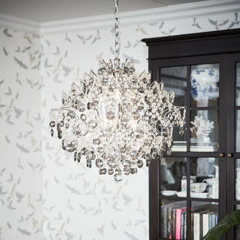 Markslojd Hidden Gem 3L chandelier, chrome