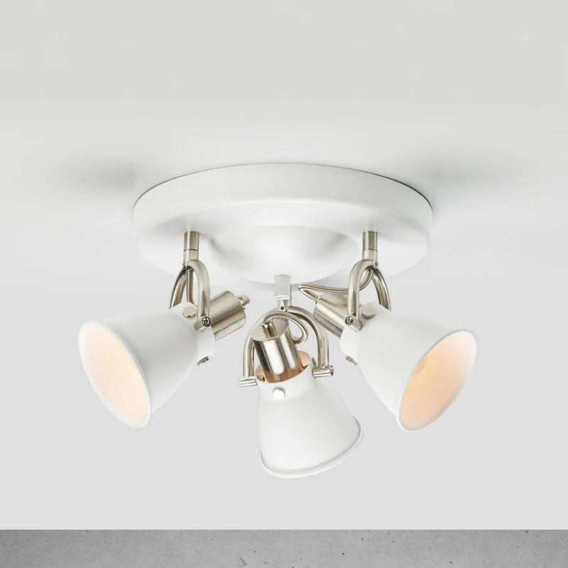 Lampada da soffitto Markslöjd Alton 3L, rotonda nera, D 31 cm