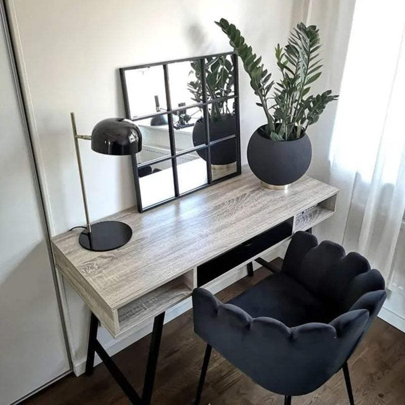 Markslöjd POSE 1L table lamp grey/black/brass, H 48 cm